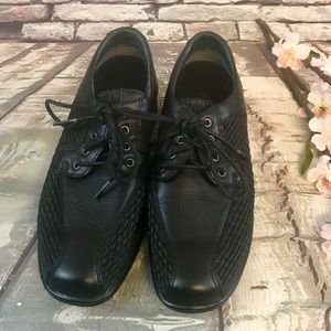 Propet Ped Rx Black Leather Lace Up Walking Shoes